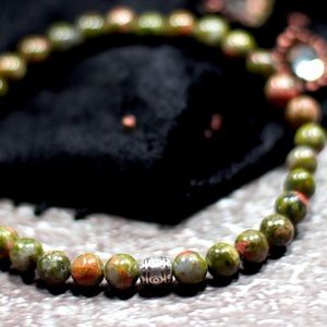 Unakite 8” Bracelet